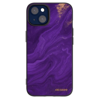 Picasee silikonowe czarne etui na Apple iPhone 14 - Purple