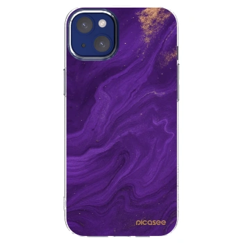Picasee silikonowe przeźroczyste etui na Apple iPhone 14 Plus - Purple