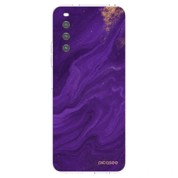 Picasee silikonowe przeźroczyste etui na Sony Xperia 10 IV 5G - Purple