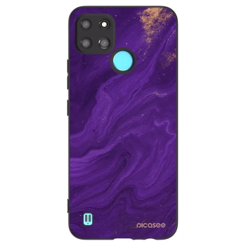 Picasee silikonowe czarne etui na Realme C21Y - Purple