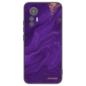 Picasee silikonowe czarne etui na Xiaomi 12 Lite - Purple