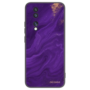 Picasee silikonowe czarne etui na Honor 70 - Purple