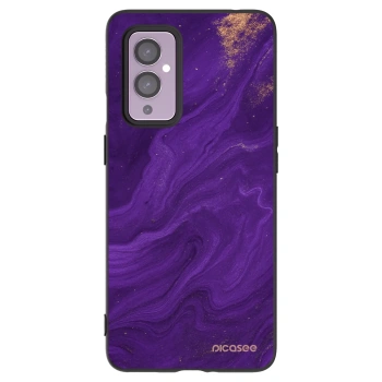 Picasee silikonowe czarne etui na OnePlus 9 - Purple