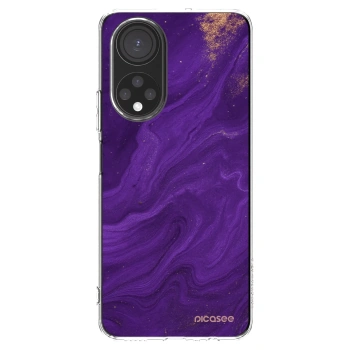 Picasee silikonowe przeźroczyste etui na Honor X7 - Purple