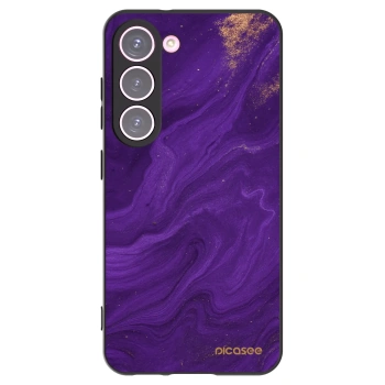 Picasee silikonowe czarne etui na Samsung Galaxy S23 5G - Purple
