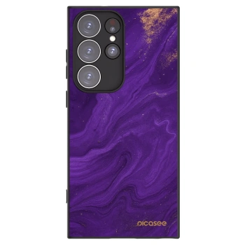 Picasee silikonowe czarne etui na Samsung Galaxy S23 Ultra 5G - Purple