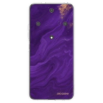 Picasee silikonowe przeźroczyste etui na Honor Magic5 Lite 5G - Purple