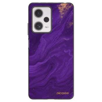 Picasee silikonowe czarne etui na Xiaomi Redmi Note 12 Pro+ 5G - Purple