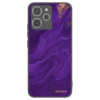 Picasee silikonowe czarne etui na Xiaomi Redmi 12 4G - Purple