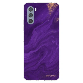Picasee silikonowe przeźroczyste etui na Motorola Moto G62 - Purple