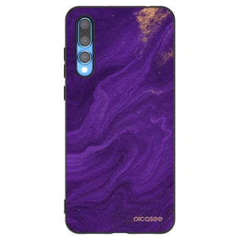 Picasee silikonowe czarne etui na Huawei P20 Pro - Purple