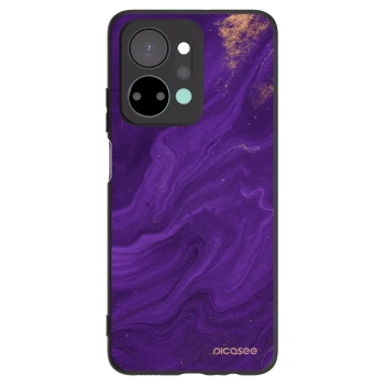 Picasee silikonowe czarne etui na Honor X7a - Purple