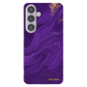 Picasee silikonowe przeźroczyste etui na Samsung Galaxy S24 S921B 5G - Purple
