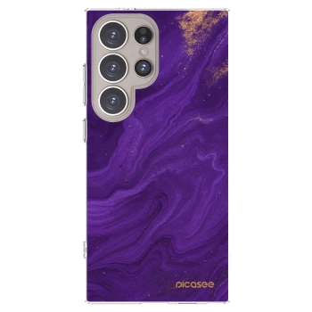 Picasee silikonowe przeźroczyste etui na Samsung Galaxy S24 Ultra S928B 5G - Purple
