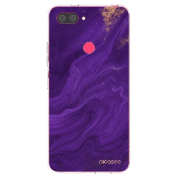 Picasee silikonowe przeźroczyste etui na Xiaomi Mi 8 Lite - Purple