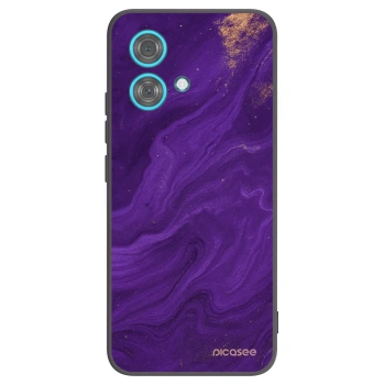 Picasee silikonowe czarne etui na Motorola Edge 40 Neo - Purple