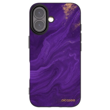 Picasee silikonowe czarne etui na Apple iPhone 16 - Purple