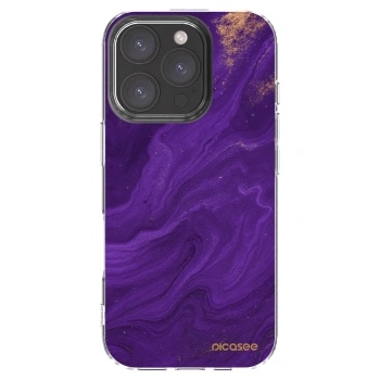 Picasee silikonowe przeźroczyste etui na Apple iPhone 16 Pro - Purple