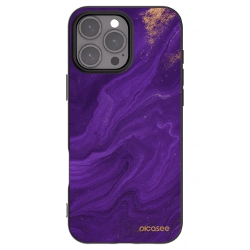 Picasee silikonowe czarne etui na Apple iPhone 16 Pro Max - Purple