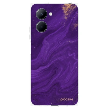 Picasee silikonowe przeźroczyste etui na Realme C33 (2023) - Purple