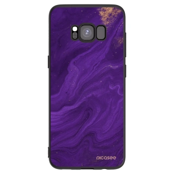 Picasee silikonowe czarne etui na Samsung Galaxy S8 G950F - Purple