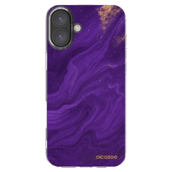 Picasee silikonowe przeźroczyste etui na Apple iPhone 16 Plus - Purple
