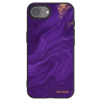 Picasee silikonowe czarne etui na Apple iPhone 16e - Purple