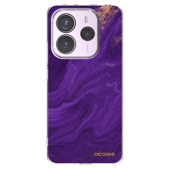 Picasee silikonowe przeźroczyste etui na Xiaomi Redmi Note 14 5G - Purple