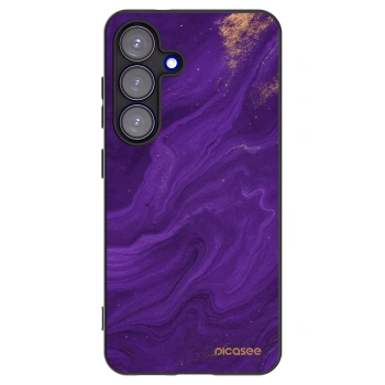 Picasee silikonowe czarne etui na Samsung Galaxy S25 5G - Purple