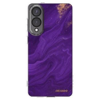Picasee silikonowe przeźroczyste etui na Samsung Galaxy S25 Edge 5G - Purple