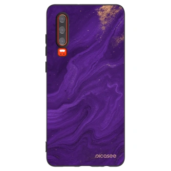 Picasee silikonowe czarne etui na Huawei P30 - Purple