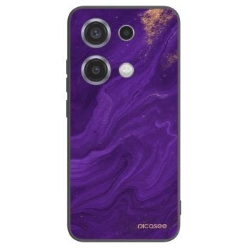 Picasee silikonowe czarne etui na Xiaomi Redmi Note 14S - Purple