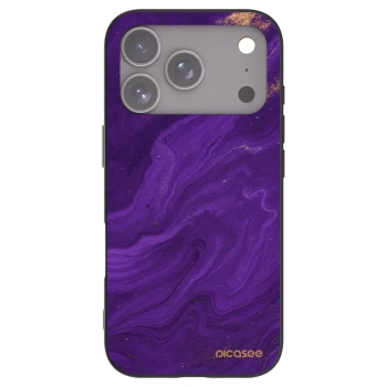 Picasee silikonowe czarne etui na Apple iPhone 17 Pro - Purple