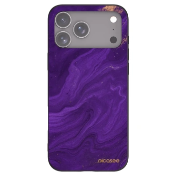 Picasee silikonowe czarne etui na Apple iPhone 17 Pro Max - Purple