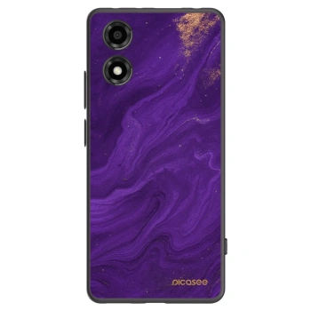 Picasee silikonowe czarne etui na Motorola Moto E14 - Purple