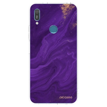 Picasee silikonowe przeźroczyste etui na Huawei Y6 2019 - Purple