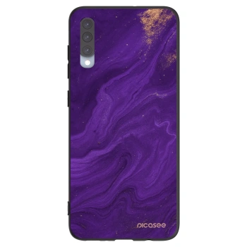Picasee silikonowe czarne etui na Samsung Galaxy A70 A705F - Purple