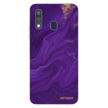 Picasee silikonowe przeźroczyste etui na Samsung Galaxy A40 A405F - Purple