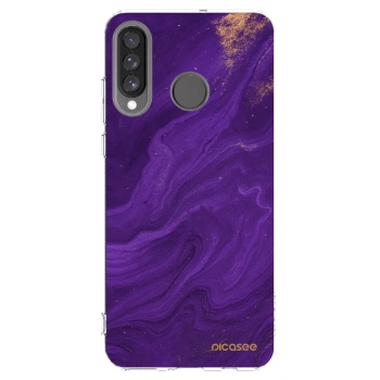 Picasee silikonowe przeźroczyste etui na Huawei P30 Lite - Purple