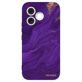 Picasee silikonowe czarne etui na Honor 600 Lite - Purple