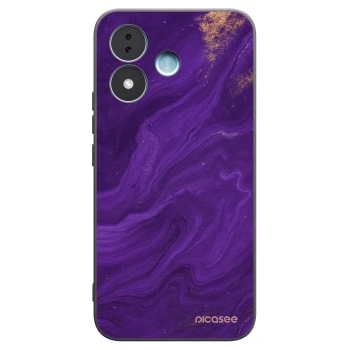 Picasee silikonowe czarne etui na Xiaomi Redmi Note 17 5G - Purple