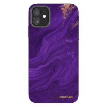 Picasee silikonowe przeźroczyste etui na Apple iPhone 11 - Purple