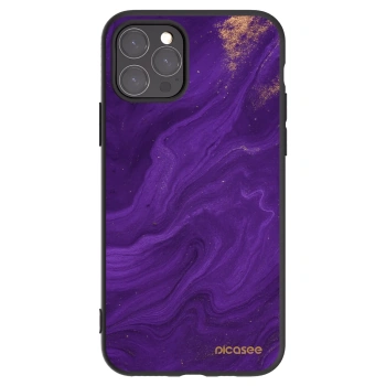 Picasee silikonowe czarne etui na Apple iPhone 11 Pro - Purple