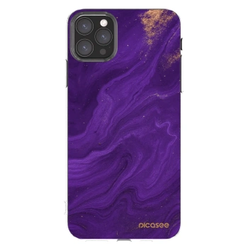 Picasee silikonowe przeźroczyste etui na Apple iPhone 11 Pro Max - Purple