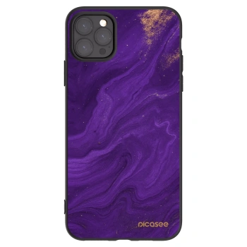 Picasee silikonowe czarne etui na Apple iPhone 11 Pro Max - Purple
