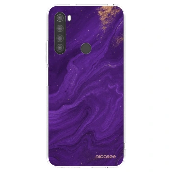 Picasee silikonowe przeźroczyste etui na Xiaomi Redmi Note 8 - Purple
