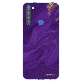 Picasee silikonowe przeźroczyste etui na Xiaomi Redmi Note 8T - Purple