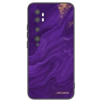 Picasee silikonowe czarne etui na Xiaomi Mi Note 10 (Pro) - Purple