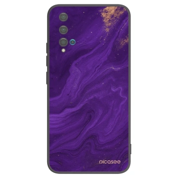 Picasee silikonowe czarne etui na Huawei Nova 5T - Purple
