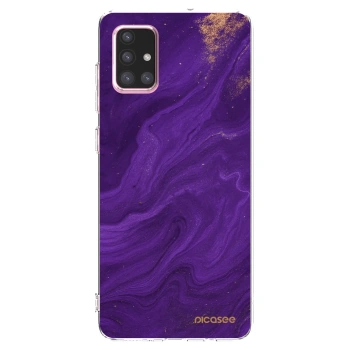 Picasee silikonowe przeźroczyste etui na Samsung Galaxy A71 A715F - Purple